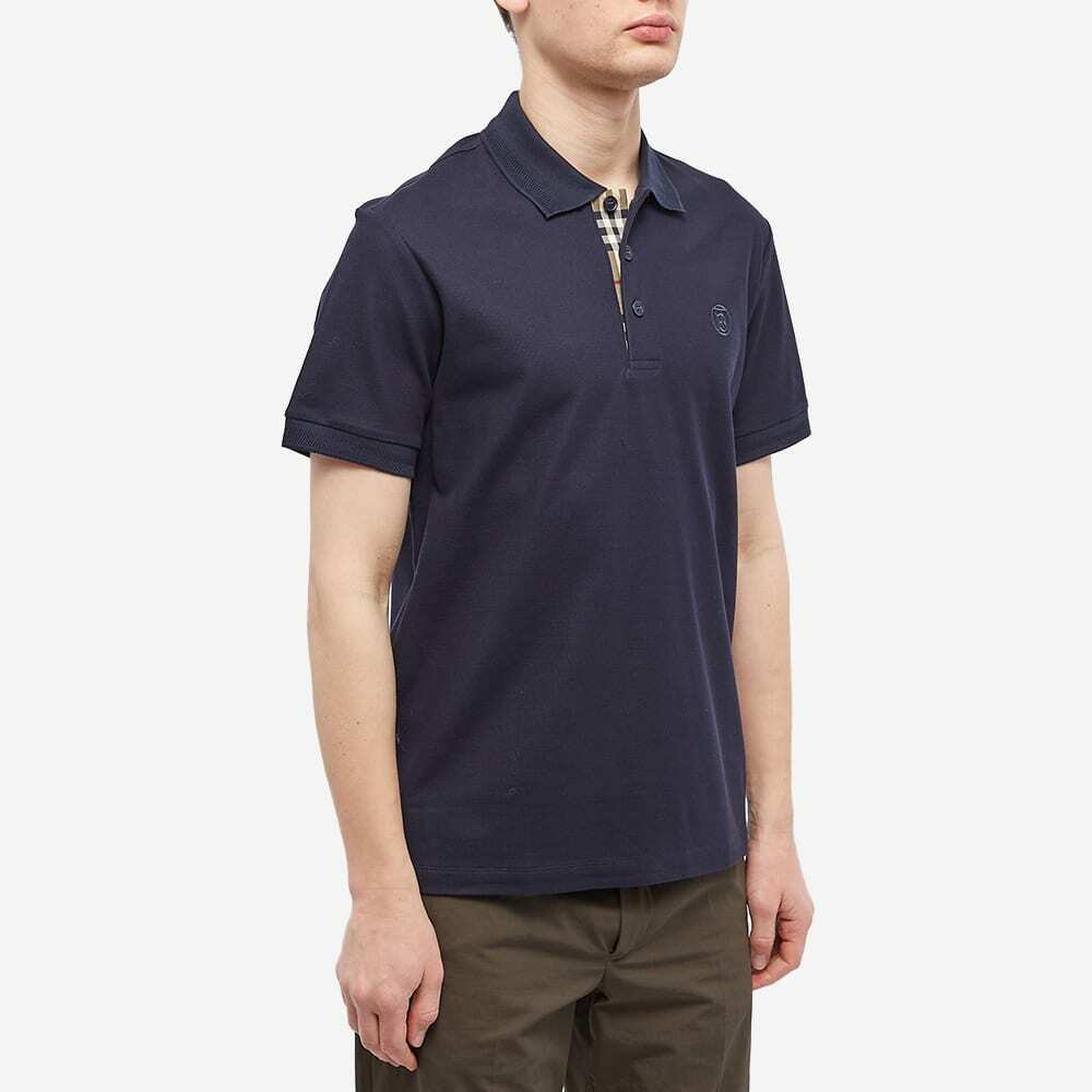 Burberry Men's Eddie TB Circle Logo Polo Shirt in Coal Blue