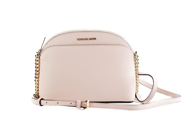 Michael Kors Powder Blush Leather Jet Set Travel Dome Crossbody Bag