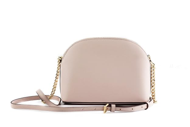 Michael Kors Powder Blush Leather Jet Set Travel Dome Crossbody Bag