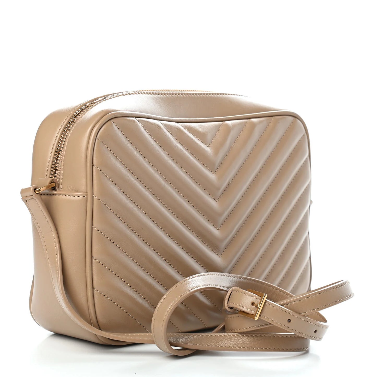 YSL Saint Laurent Calfskin Matelasse Monogram Lou Camera Bag