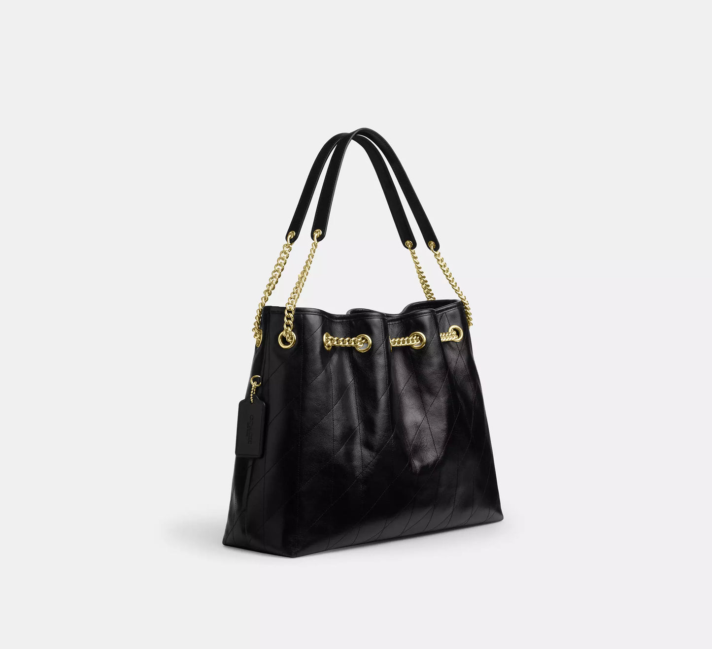 Coach Evelyn Shoulder Bag With Quilting in black