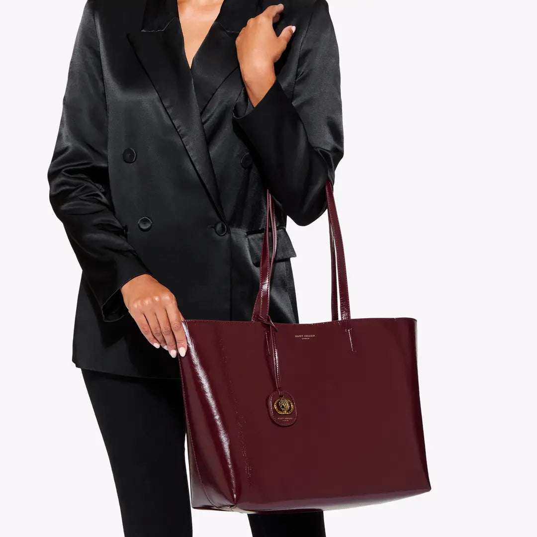 Kurt Geiger large chelsea shopper bag in Dark Brown