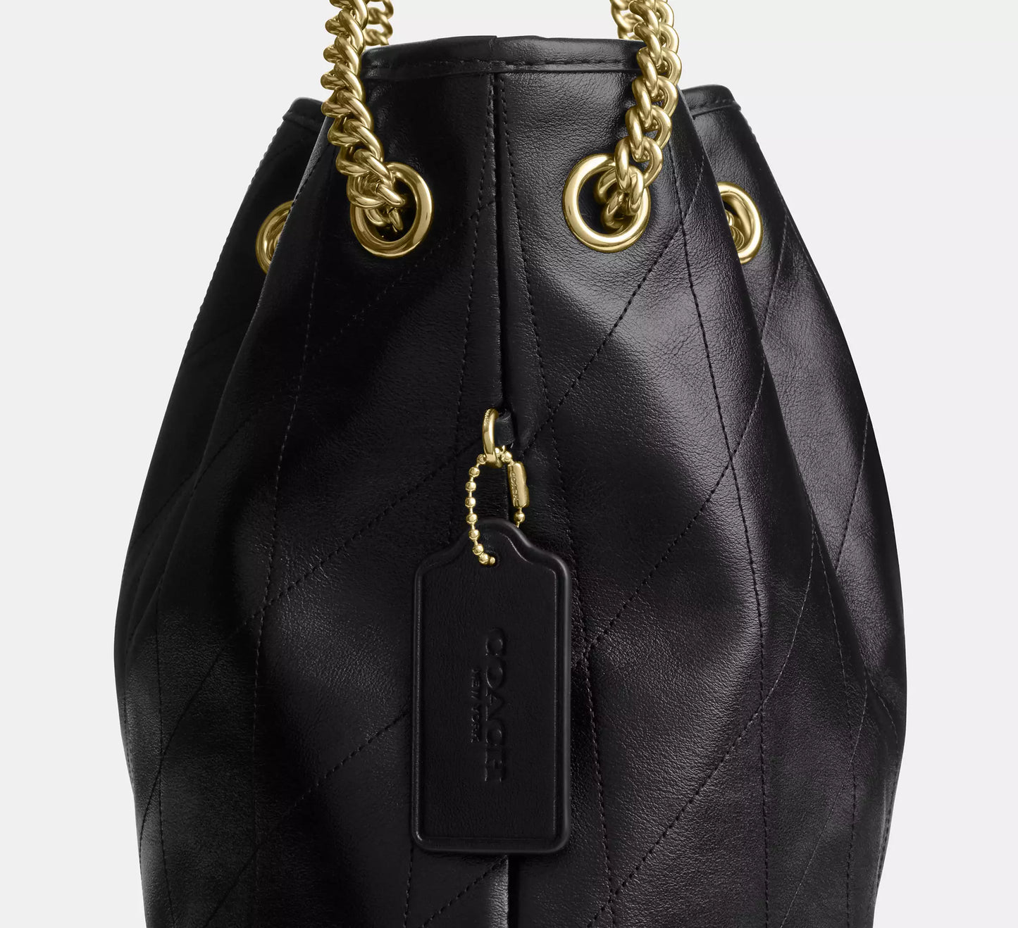 Coach Evelyn Shoulder Bag With Quilting in black