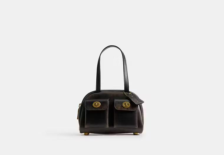 Coach Twin Turnlock Bag 20 In Loved Leather