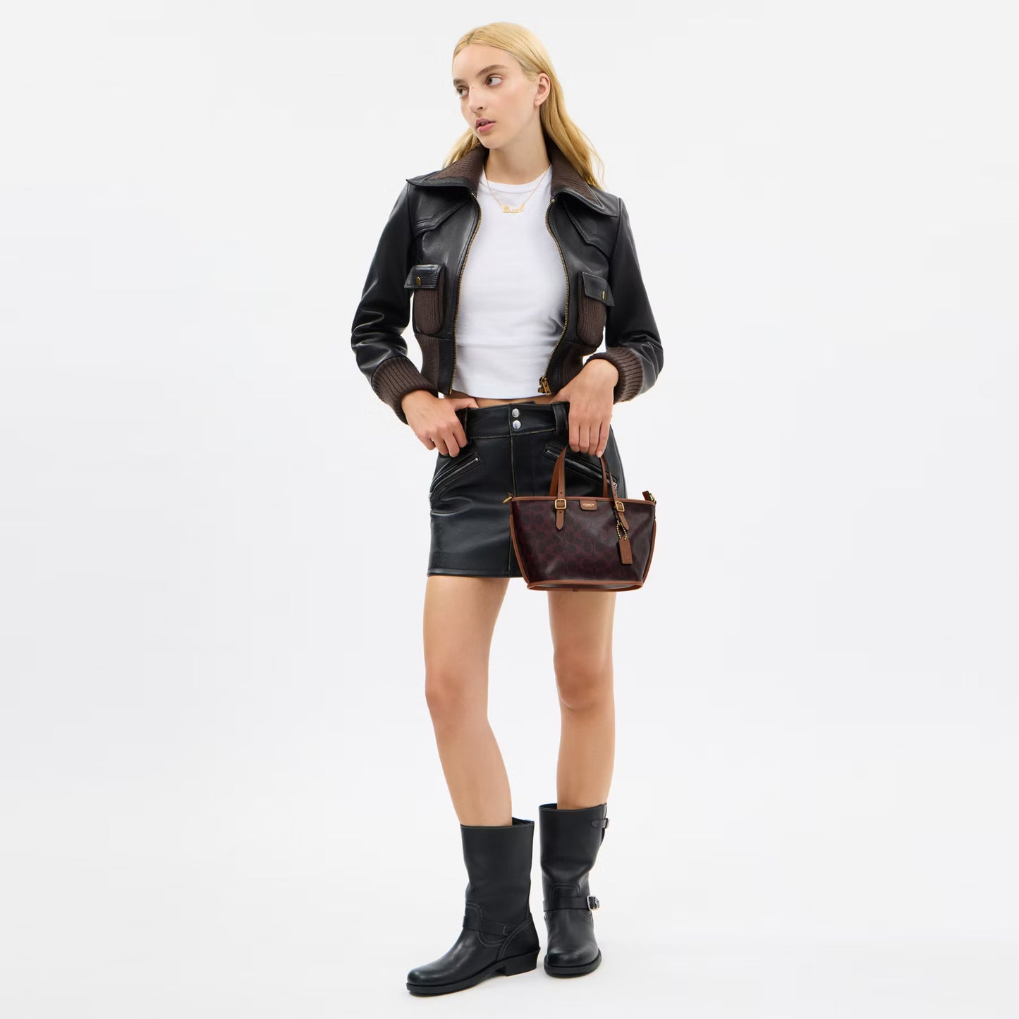 Coach TAXI TOTE BAG 21 IN SIGNATURE CANVAS