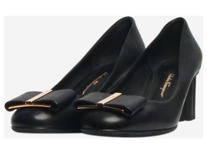 Salvatore Ferragamo Black Patent Leather Shoes