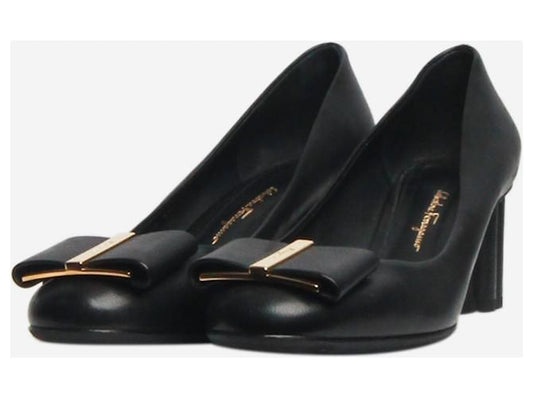 Salvatore Ferragamo Black Patent Leather Shoes