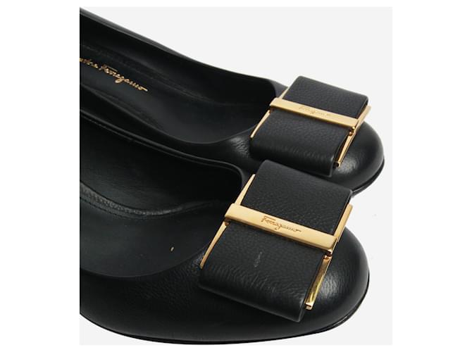 Salvatore Ferragamo Black Patent Leather Shoes