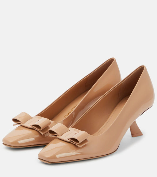 Ferragamo Vara patent leather pumps