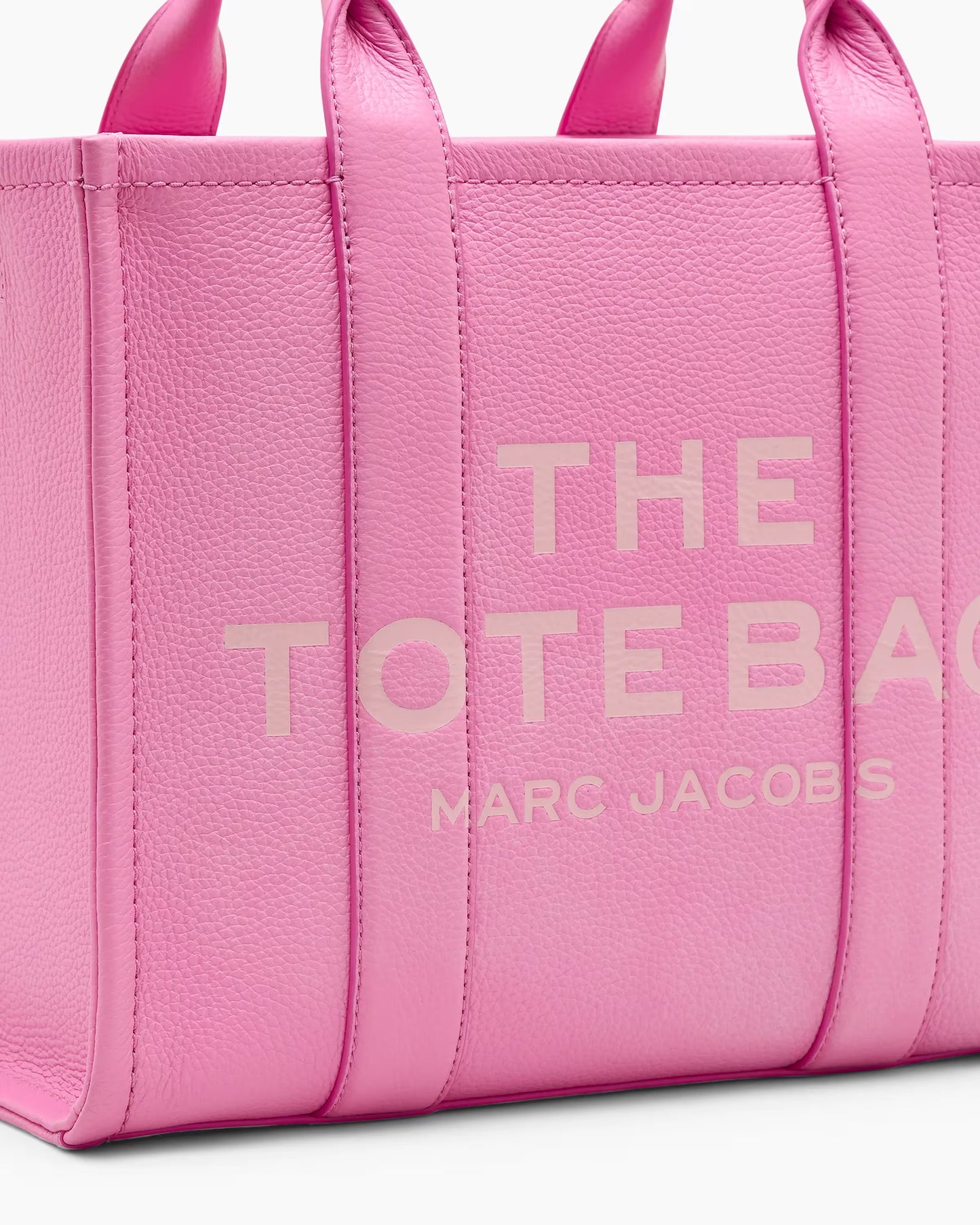 The Leather Medium Tote Bag in Pink