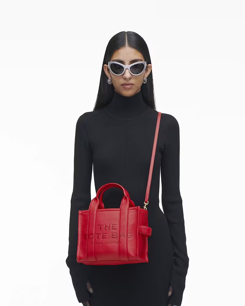 Marc jacob The Leather Small Tote Bag in True Red