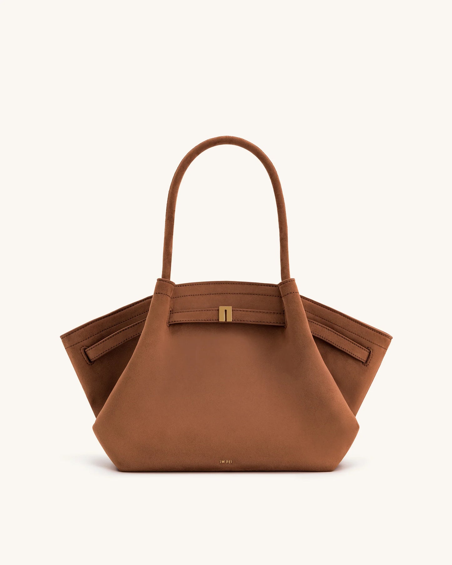 Jw Pei Hana Medium Faux Suede Tote Bag - Brown