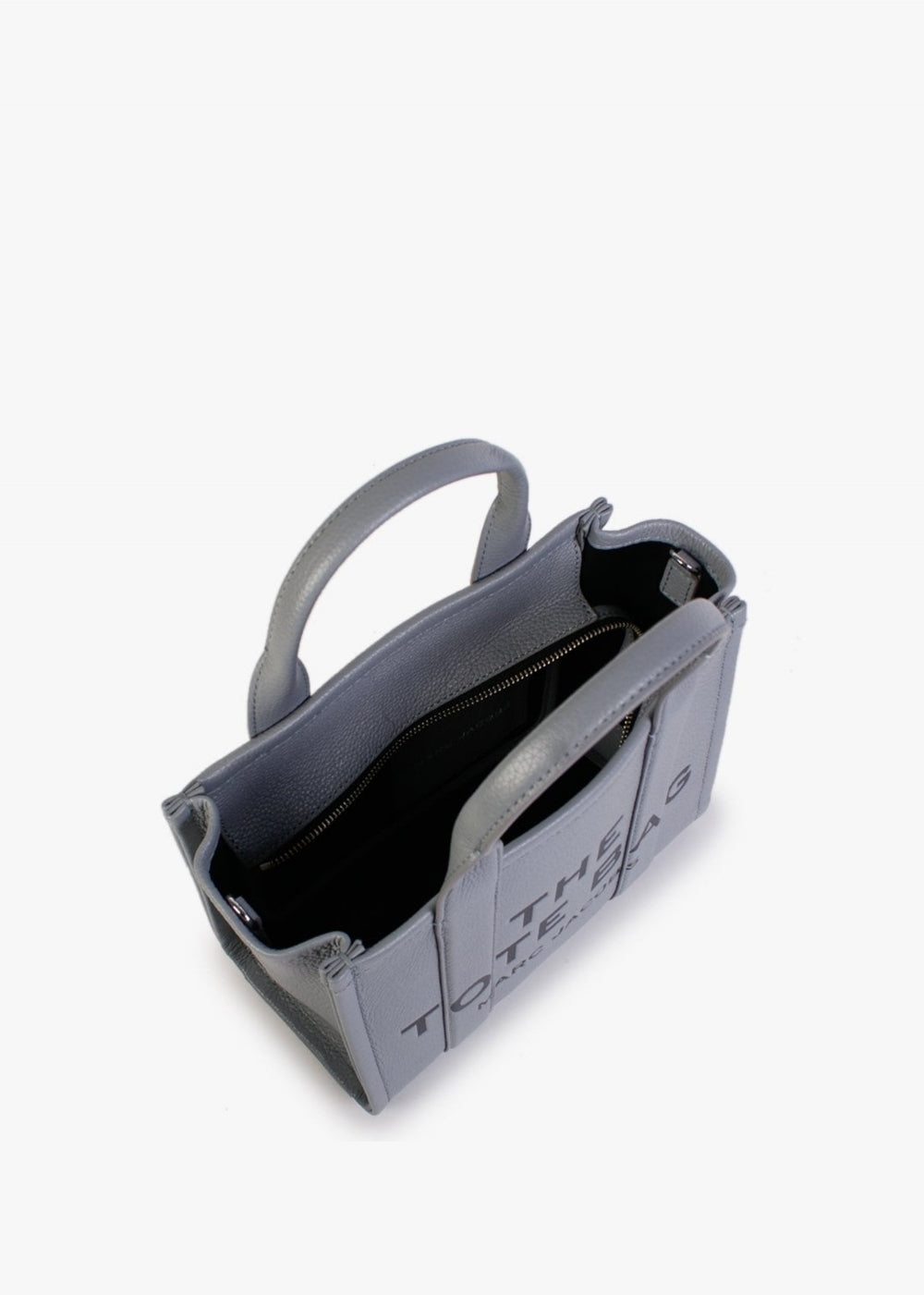 Marc Jacob Women's The Leather Small Wolf Grey Tote Bag In Grey