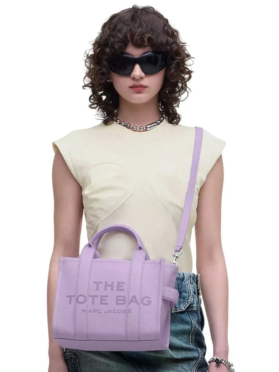 MARC JACOBS THE LEATHER SMALL TOTE BAG WISTERIA