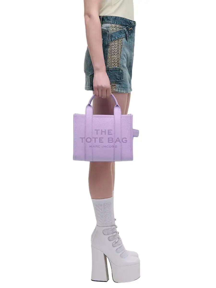 MARC JACOBS THE LEATHER SMALL TOTE BAG WISTERIA