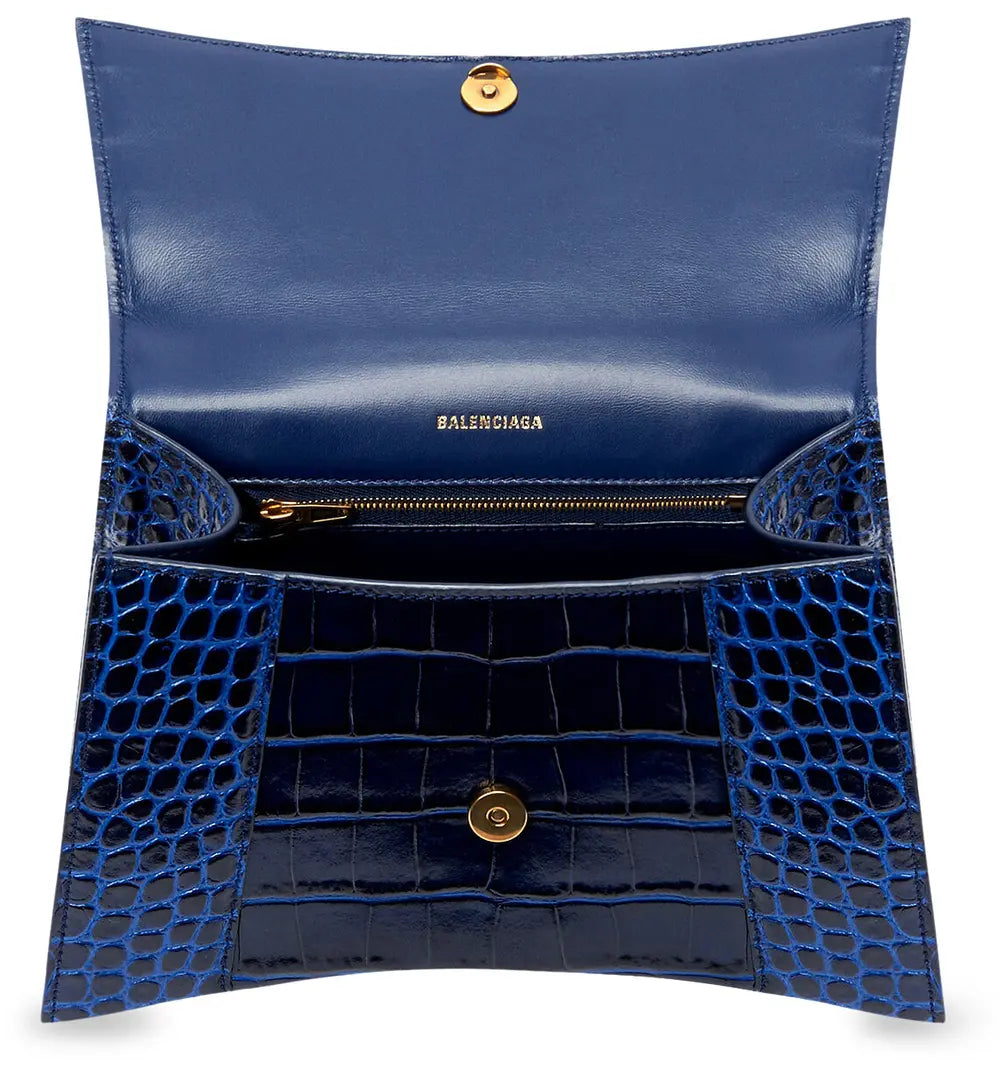 Balenciaga Hourglass Small Top Handle Bag in Blue