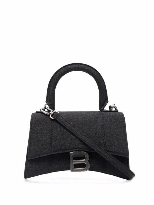 Balenciaga Hourglass Wallet on Chain in Glitter Fabric