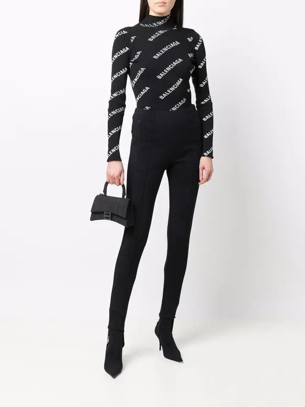 Balenciaga Hourglass Wallet on Chain in Glitter Fabric