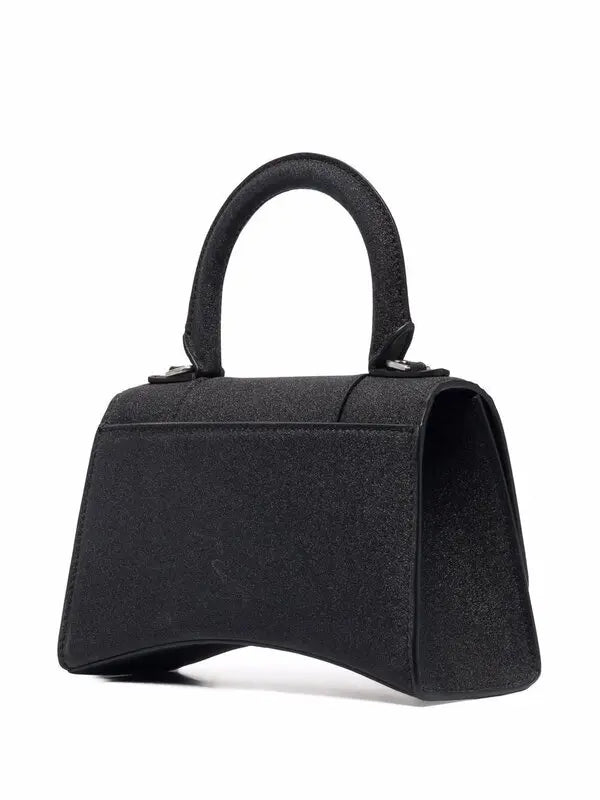 Balenciaga Hourglass Wallet on Chain in Glitter Fabric