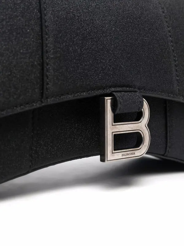 Balenciaga Hourglass Wallet on Chain in Glitter Fabric