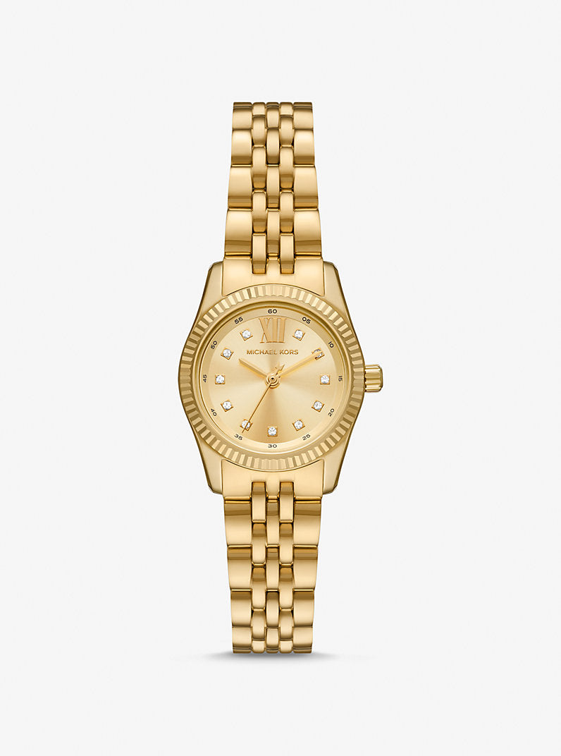 Michael Kors Petite Lexington Pavé Gold-Tone Watch MK4741