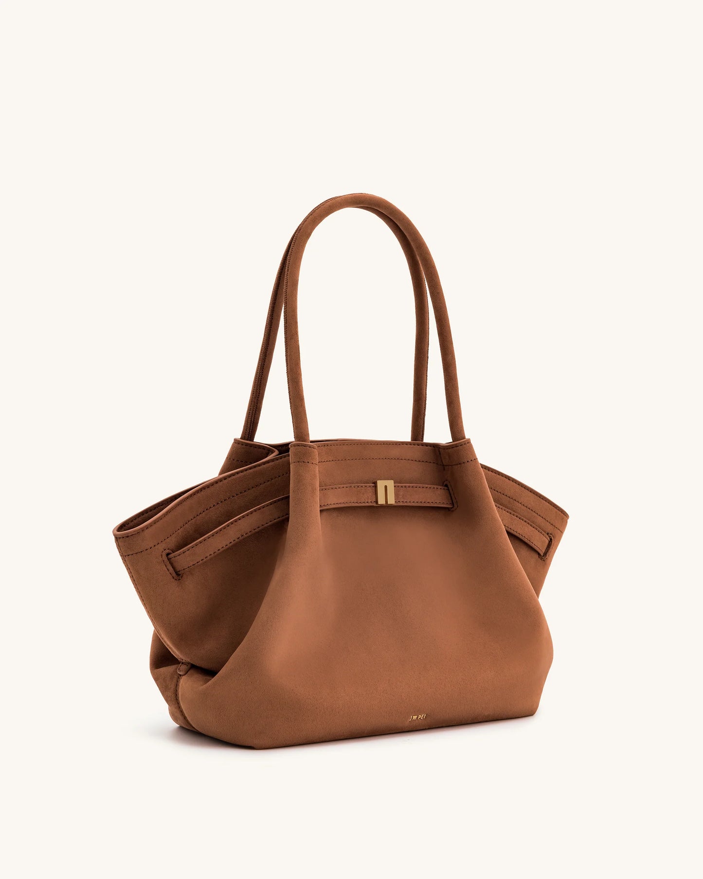 Jw Pei Hana Medium Faux Suede Tote Bag - Brown