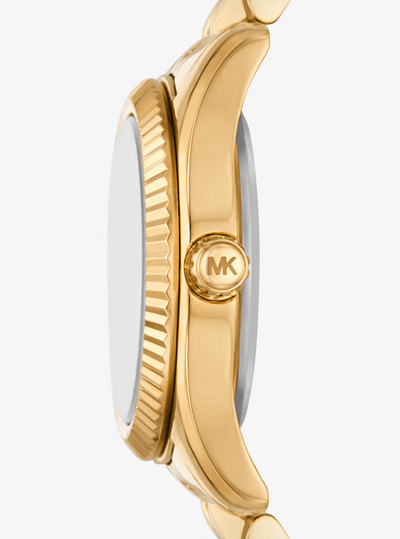 Michael Kors Petite Lexington Pavé Gold-Tone Watch MK4741