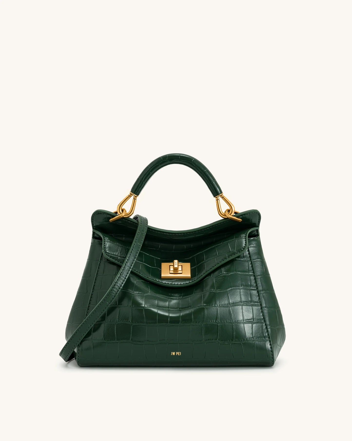 Jw Pei Lucia Classic Top Handbag - Green Croc