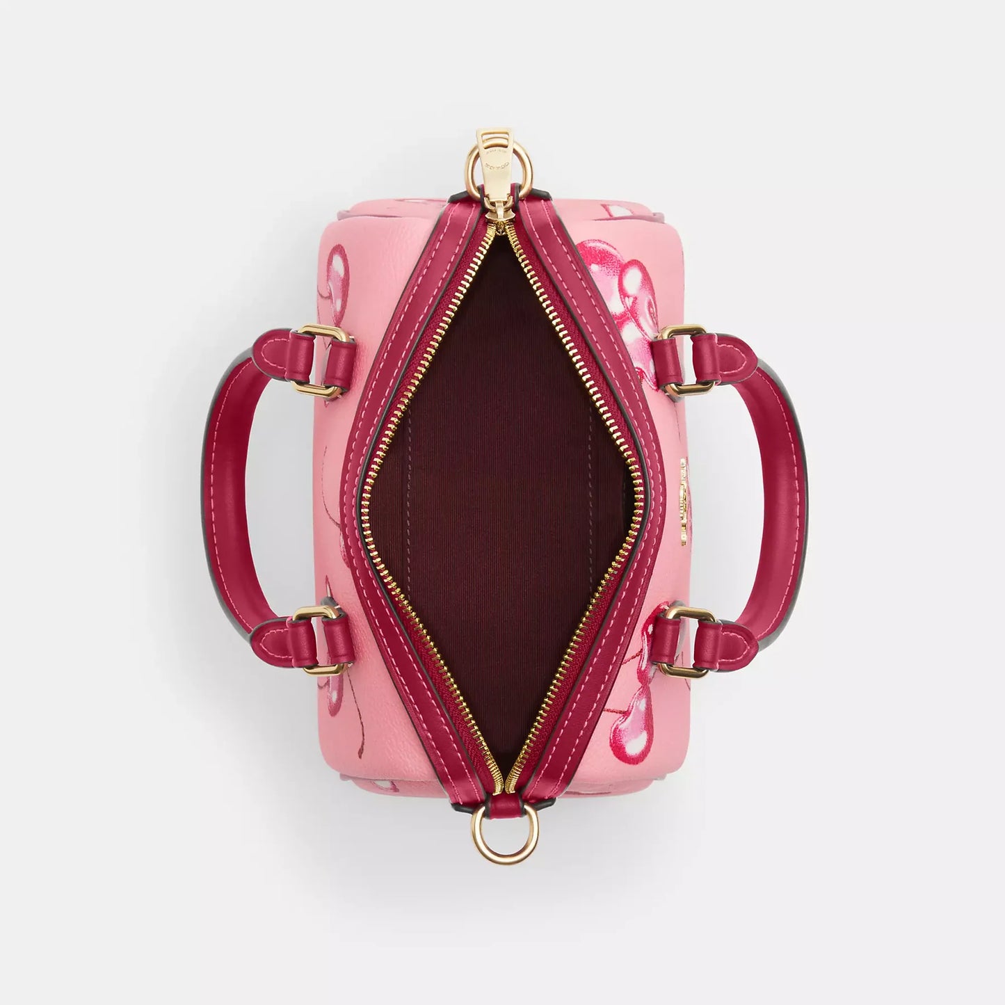 Coach mini rowan crossbody with cherry print