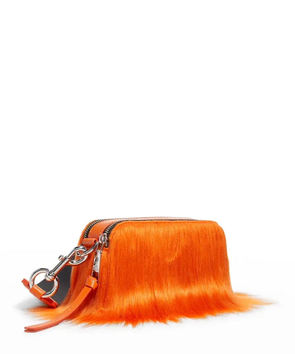 Marc Jacobs Bonfire Orange Creature Snapshot Faux-fur Cross-body Bag.