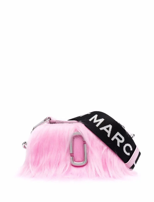 Marc Jacob snapshot faux-fur shoulder bag in pink