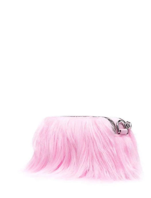 Marc Jacob snapshot faux-fur shoulder bag in pink