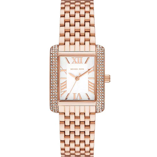 Michael Kors Petite Emery Pavé Rose Gold-Tone Watch MK4743