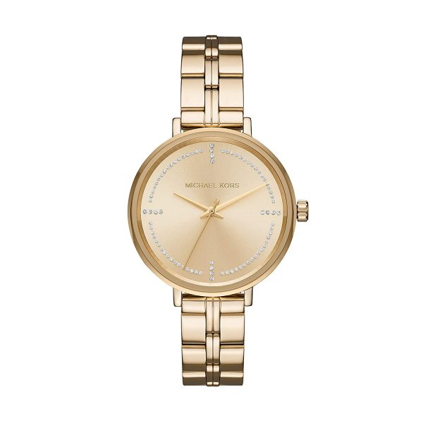 Michael Kors Women’s Quartz Stainless Steel Gold Dial 38mm Watch MK3792