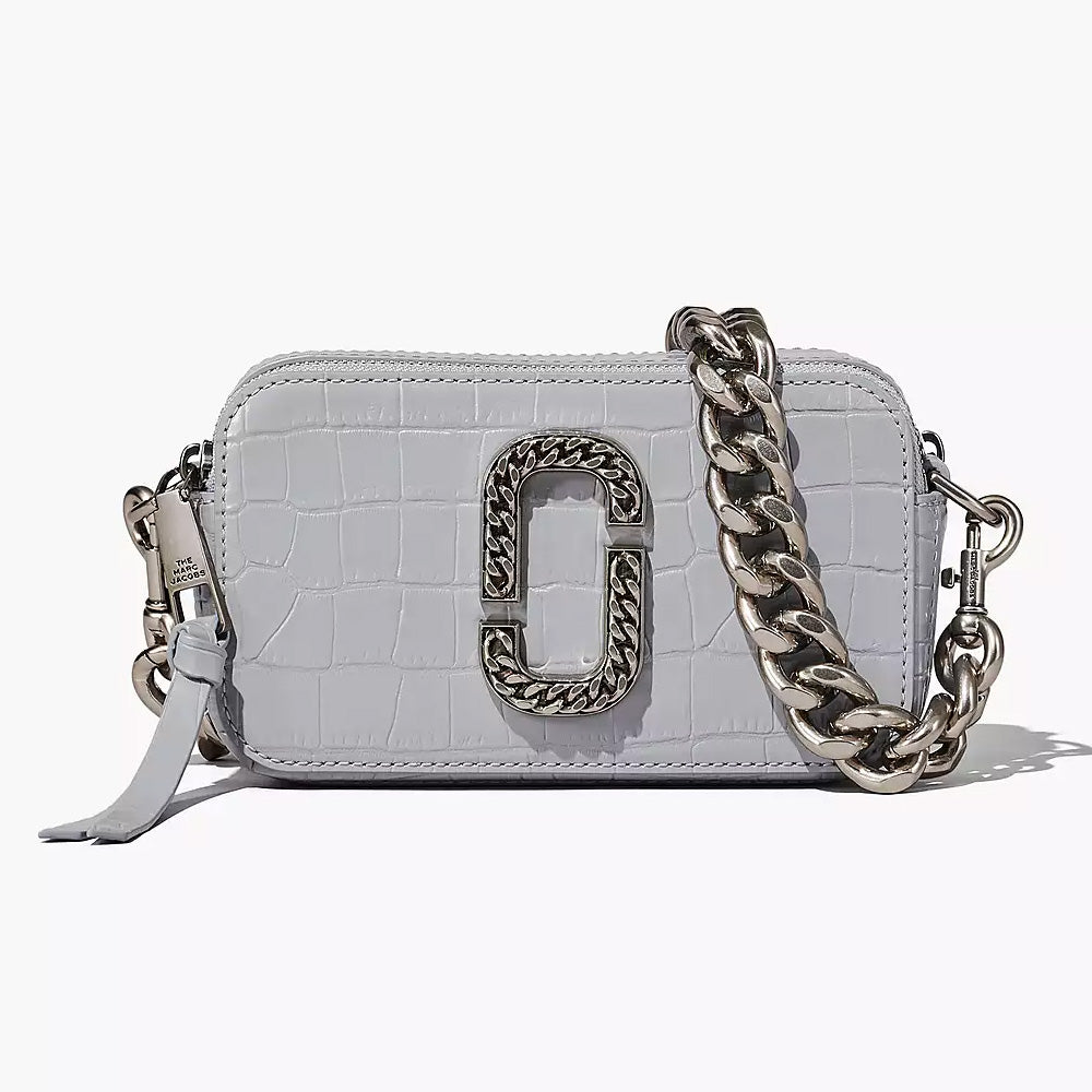 MARC JACOBS THE CROC-EMBOSSED SNAPSHOT QUARRY BAG