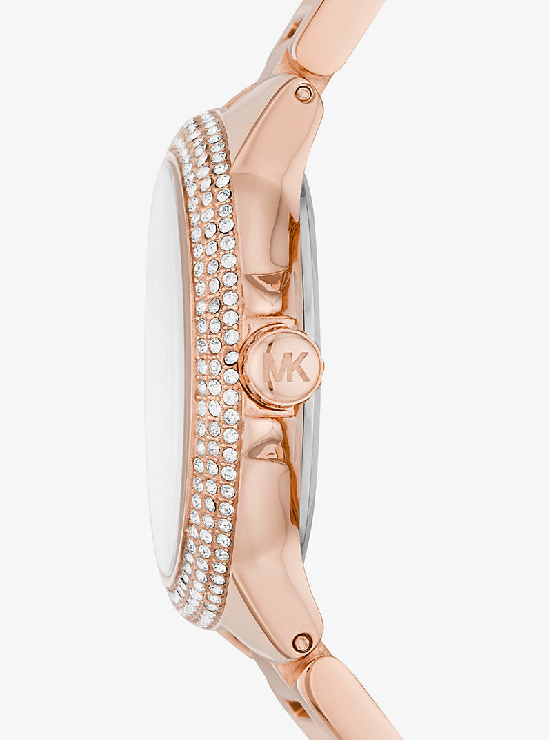 Michael Kors Mini Camille Pavé Rose Gold-Tone Watch MK6845