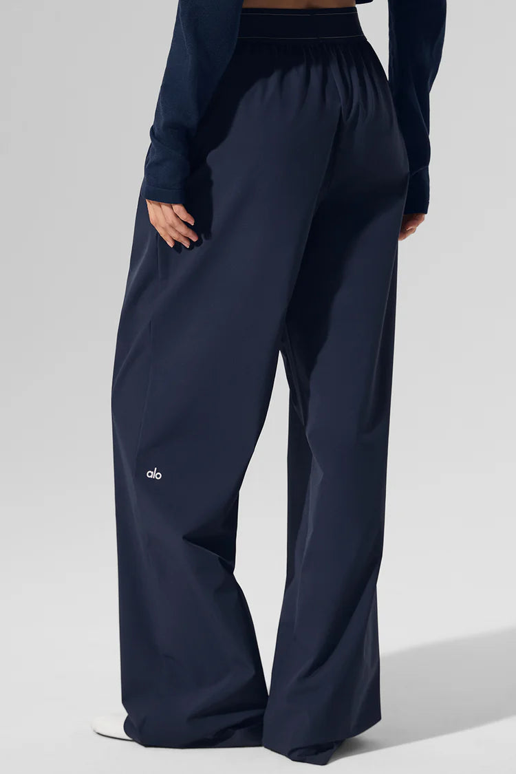 ALO Suit Up Trouser in Navy Blue (Long)