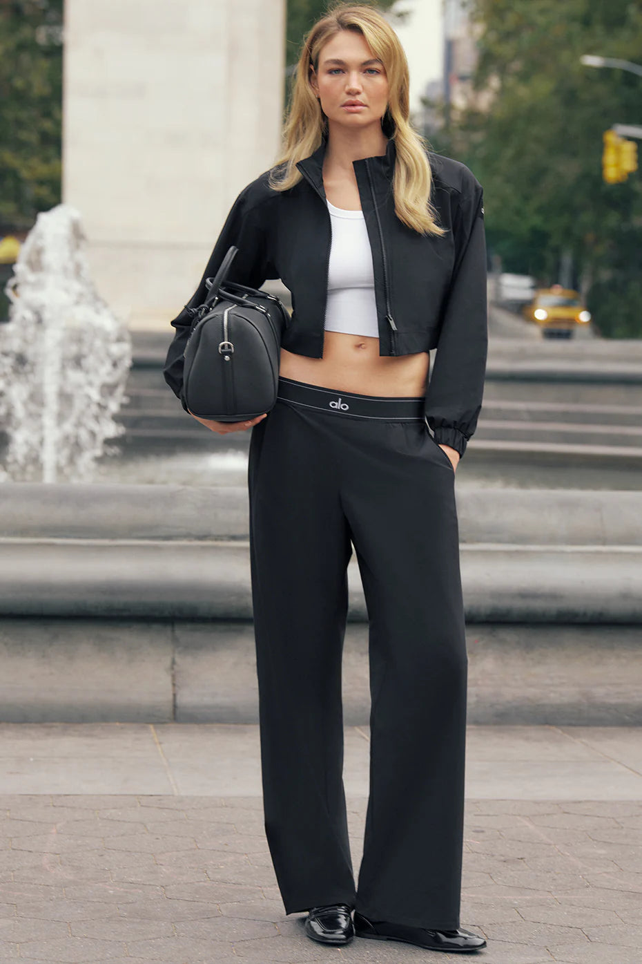 ALO Suit Up Trouser in Black (Long)