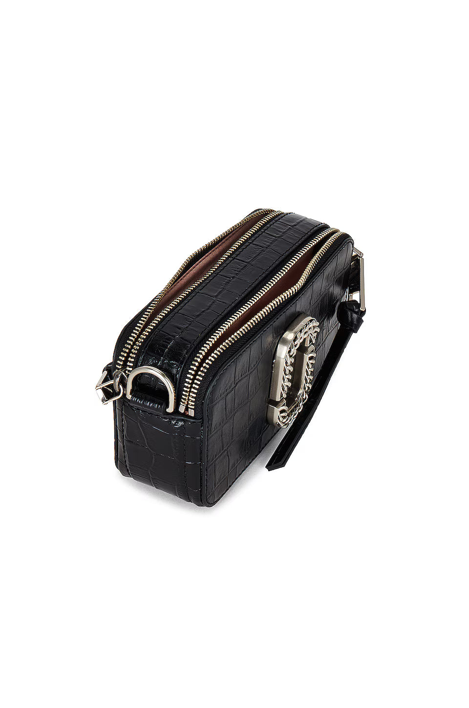 Marc Jacob The Croc Embossed Snapshot in Black