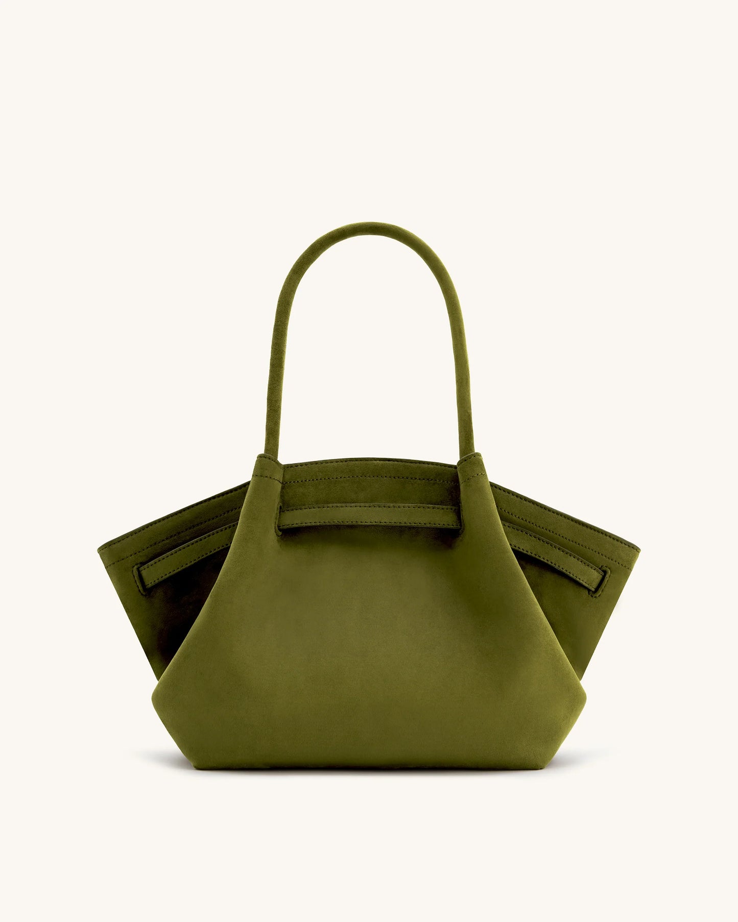 Jw Pei Hana Medium Faux Suede Tote Bag - Dark Olive