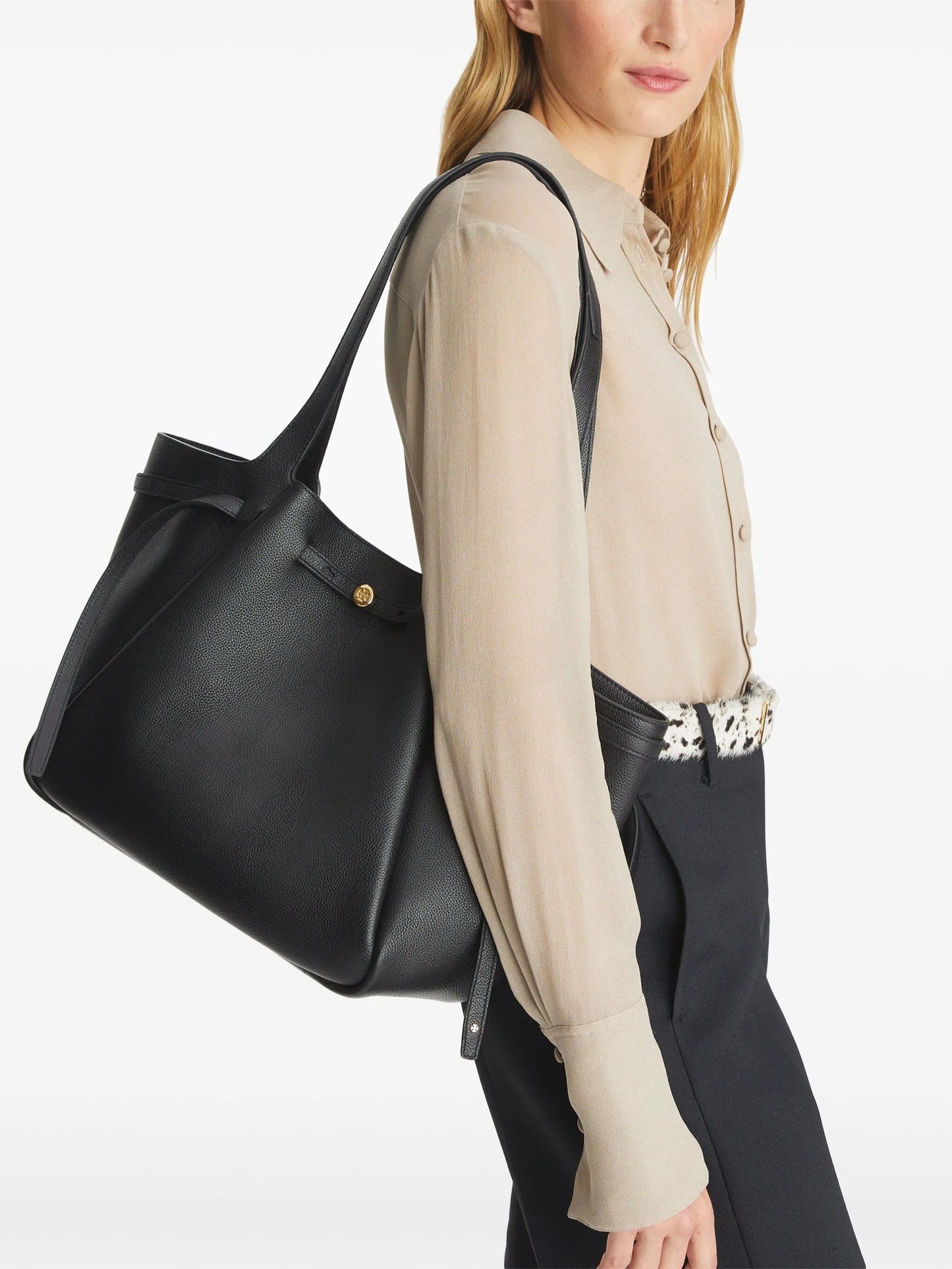 Tory Burch Large Romy Tote in Black