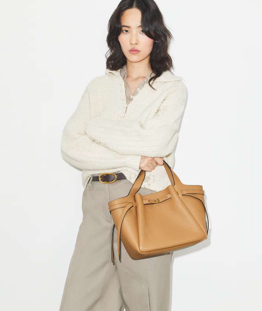 Tory Burch SMALL ROMY TOTE in Tiramisu