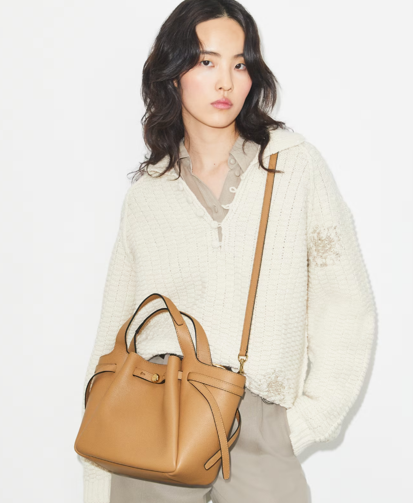 Tory Burch SMALL ROMY TOTE in Tiramisu
