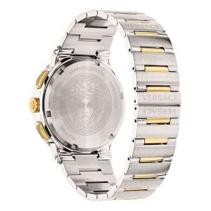 Versace Men’s Quartz Swiss Made Two-tone | Stainless Steel Silver | Dial 43mm | Watch VEZ900321