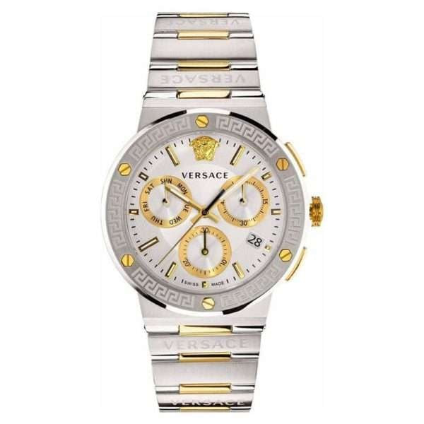 Versace Men’s Quartz Swiss Made Two-tone | Stainless Steel Silver | Dial 43mm | Watch VEZ900321