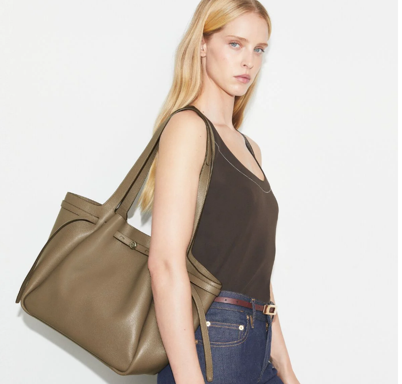 Tory Burch Large Romy Tote in Wild Mushroom