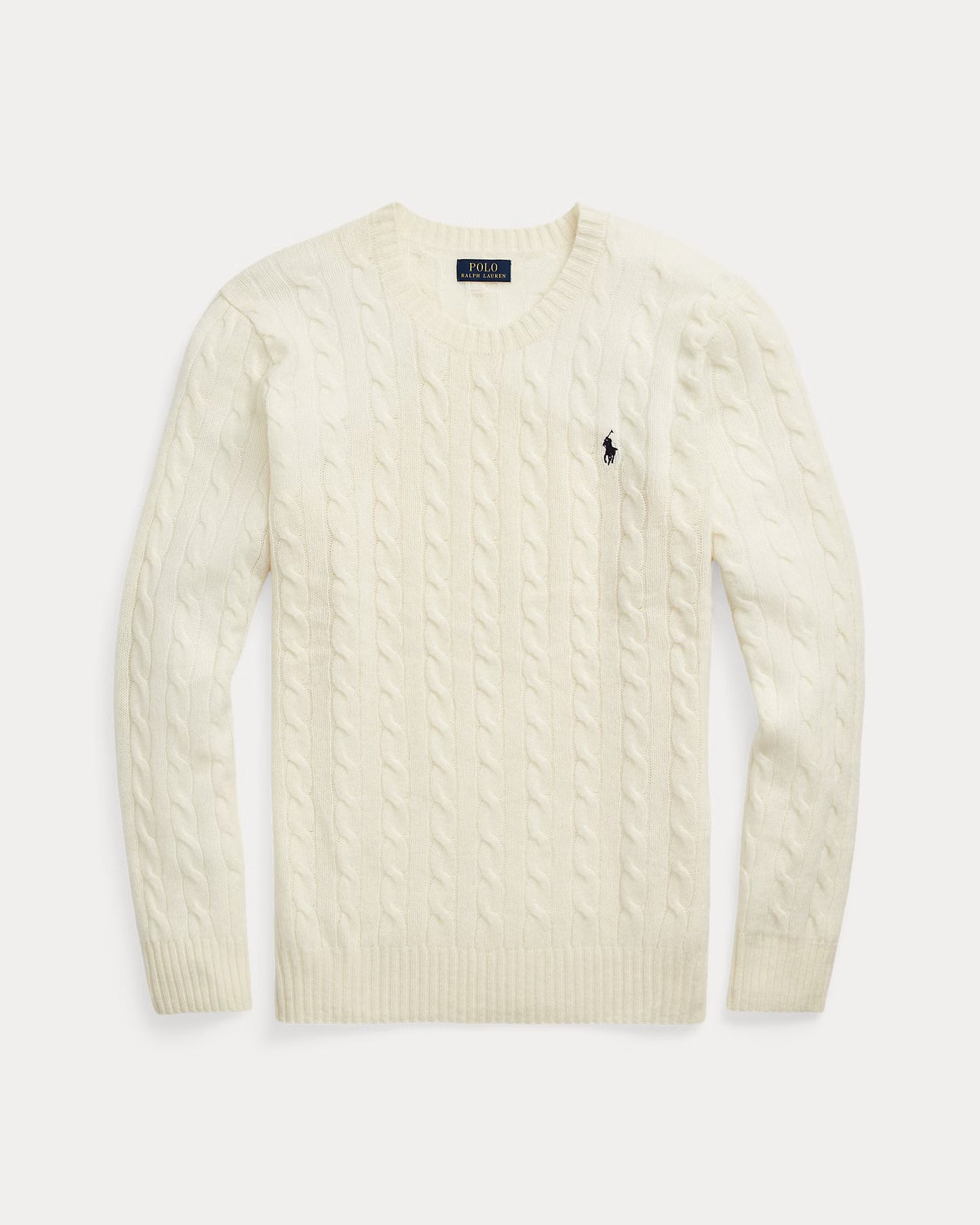 Polo Ralp Lauren Cable-Knit Wool-Cashmere Jumper in Andover Cream