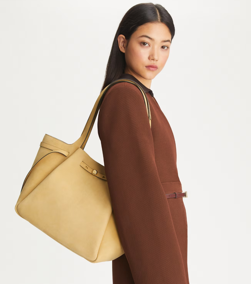 Tory Burch Large Romy Tote in Wheat