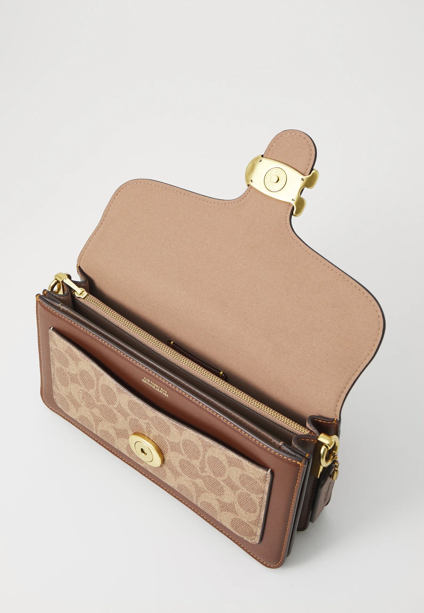 COACH TABBY SHOULDER BAG 26 IN SIGNATURE CANVAS - Handbag - tan brown