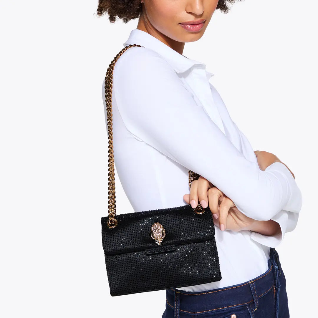 mini fabric kensington bag by kurt Geiger in black